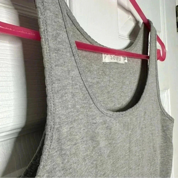 Sanfu Tank  Top Ribbed Grey Size Medium - Picture 13 of 16